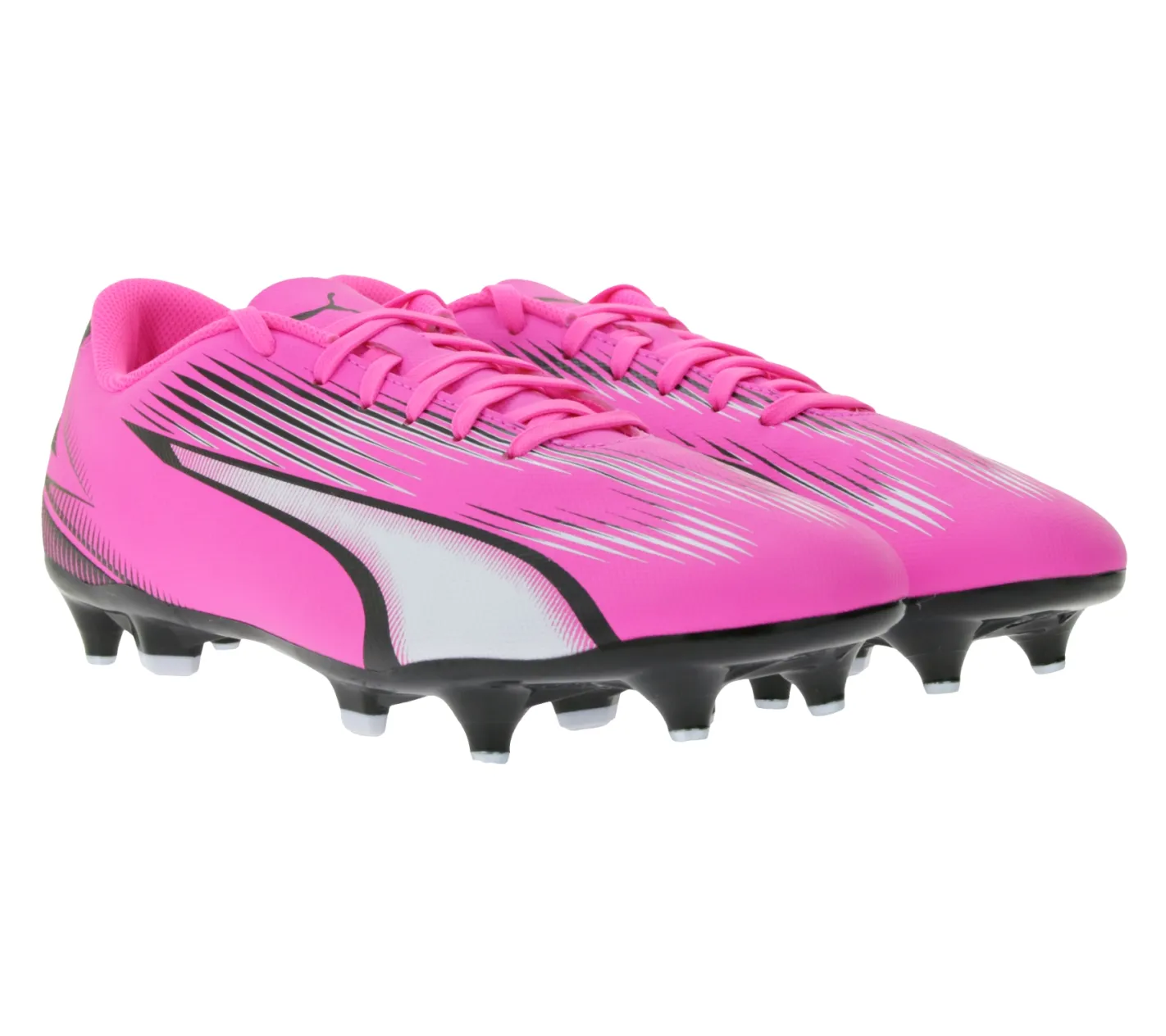 Fußballschuhe|Ballsport*PUMA Ultra Play Mxsg Fußball-Schuhe Schraubstollen-Schuhe mit TPU-Außensohle Trainings-Schuhe mit Auswechselbare Schrauben Schnür-Schuhe 107762 01 Pink/Schwarz
