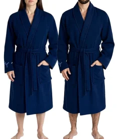 Bademode & Nachtwäsche|Nachtwäsche & Bademode*PUMA Unisex Bademantel mit zwei offenen Seitentaschen Morgen-Mantel 660008 06 Navy