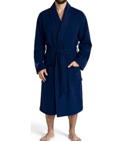 Bademode & Nachtwäsche|Nachtwäsche & Bademode*PUMA Unisex Bademantel mit zwei offenen Seitentaschen Morgen-Mantel 660008 06 Navy
