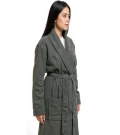 Bademode & Nachtwäsche|Nachtwäsche & Bademode*PUMA Unisex Bademantel mit zwei offenen Seitentaschen Morgen-Mantel 660008 41 Grau