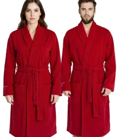 Bademode & Nachtwäsche|Nachtwäsche & Bademode*PUMA Unisex Bademantel mit zwei offenen Seitentaschen Morgen-Mantel 660008 Navy, Rot, Weiß oder Schwarz