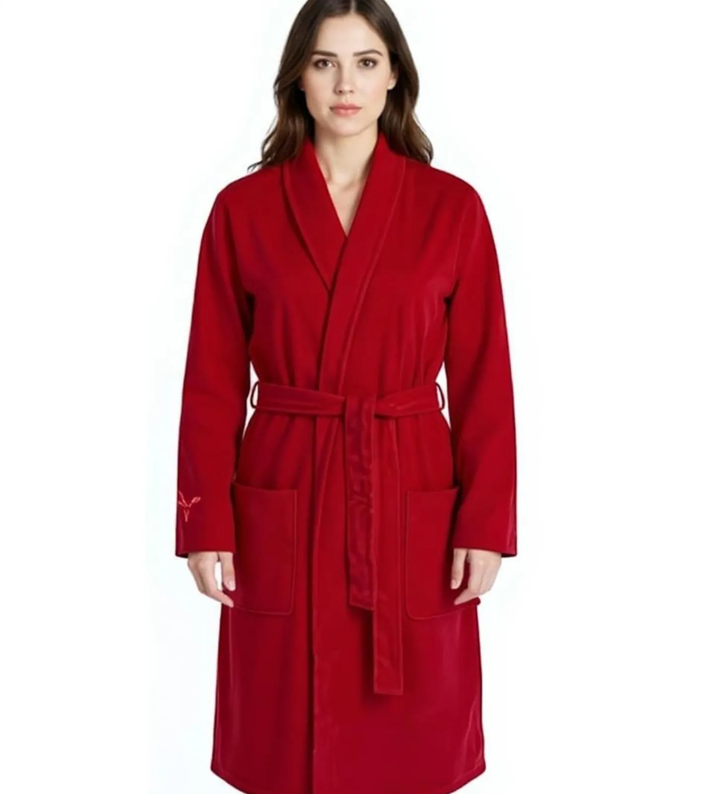 Bademode & Nachtwäsche|Nachtwäsche & Bademode*PUMA Unisex Bademantel mit zwei offenen Seitentaschen Morgen-Mantel 660008 40 Rot