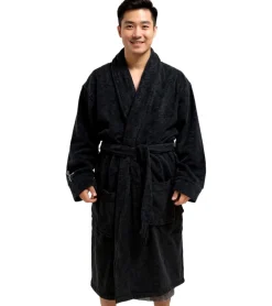 Bademode & Nachtwäsche|Nachtwäsche & Bademode*PUMA Unisex Bademantel mit zwei offenen Seitentaschen Morgen-Mantel 660008 03 Schwarz