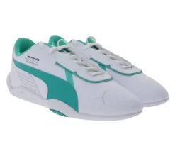 Sneaker & Turnschuhe*PUMA X Mercedes MAPF1 R-Cat Machina F1 Petronas AMG Damen Freizeit-Sneaker Alltags-Turnschuhe Schnür-Schuhe 306846 09 Weiß/Grün