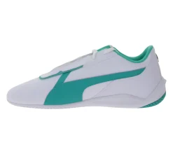 Sneaker & Turnschuhe*PUMA X Mercedes MAPF1 R-Cat Machina F1 Petronas AMG Damen Freizeit-Sneaker Alltags-Turnschuhe Schnür-Schuhe 306846 09 Weiß/Grün
