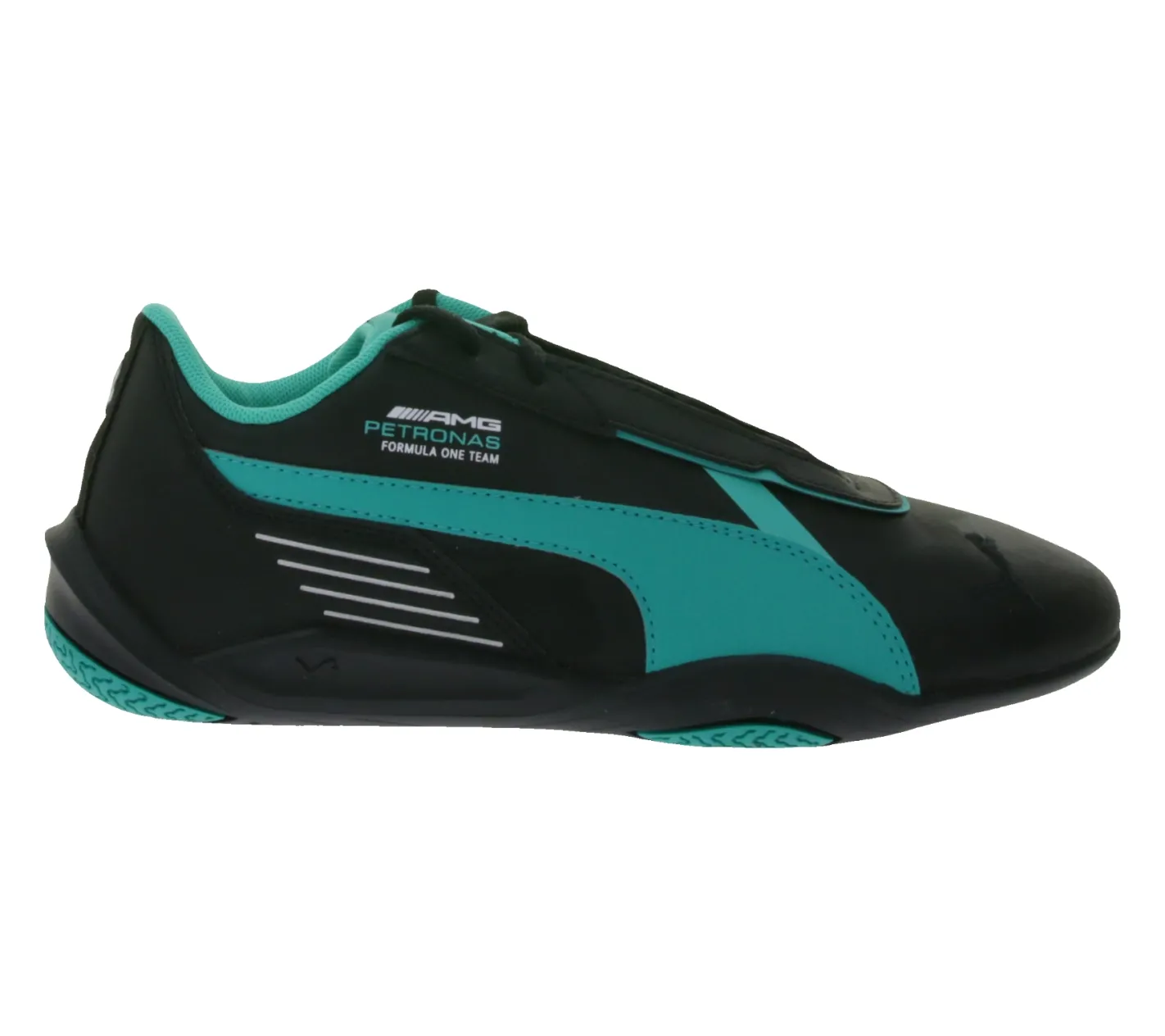 Sneaker & Turnschuhe*PUMA X Mercedes MAPF1 R-Cat Machina F1 Petronas AMG Freizeit-Sneaker Alltags-Turnschuhe Schnür-Schuhe 306846 10 Schwarz/Grün