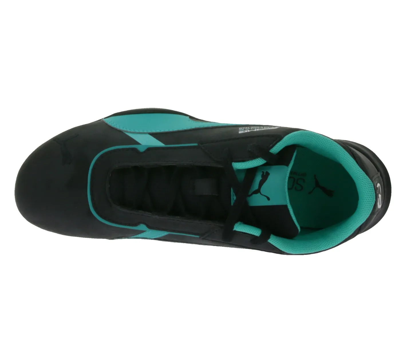 Sneaker & Turnschuhe*PUMA X Mercedes MAPF1 R-Cat Machina F1 Petronas AMG Freizeit-Sneaker Alltags-Turnschuhe Schnür-Schuhe 306846 10 Schwarz/Grün