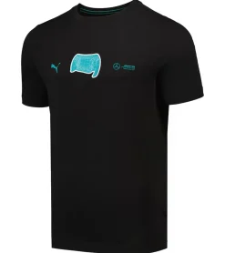 T-Shirts & Tank Tops*PUMA X Mercedes-Benz AMG Petronas F1 Graphic-Tee Herren T-Shirt mit Lenkrad-Print Baumwoll-Shirt 621155 01 Schwarz