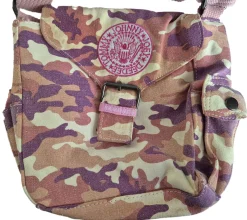 Rucksäcke & Taschen*BioworldMerch RAMONES Rock-Band Umhänge-Tasche Schultertasche mit verstellbarem Riemen MB81358RAM Camouflage Pink