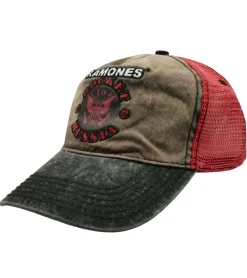 Caps & Mützen*BioworldMerch Ramones Unisex Trucker-Cap Punkrock-Band mit Logo-Stickerei Base-Cap BA156116RAM0 Braun/Rot
