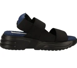 Zehentrenner & Sandalen*RAPISARDI FUOCO EL Damen Sommer-Schuhe Riemen-Sandale Plateau-Schuhe Made in Italy Schwarz