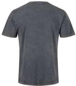 T-Shirts & Tank Tops*RE:COVERED X ACDC Herren T-Shirt Highway to Hell Welttournee Baumwoll-Shirt mit großem Print Rundhals-Shirt MMPER863 Grau