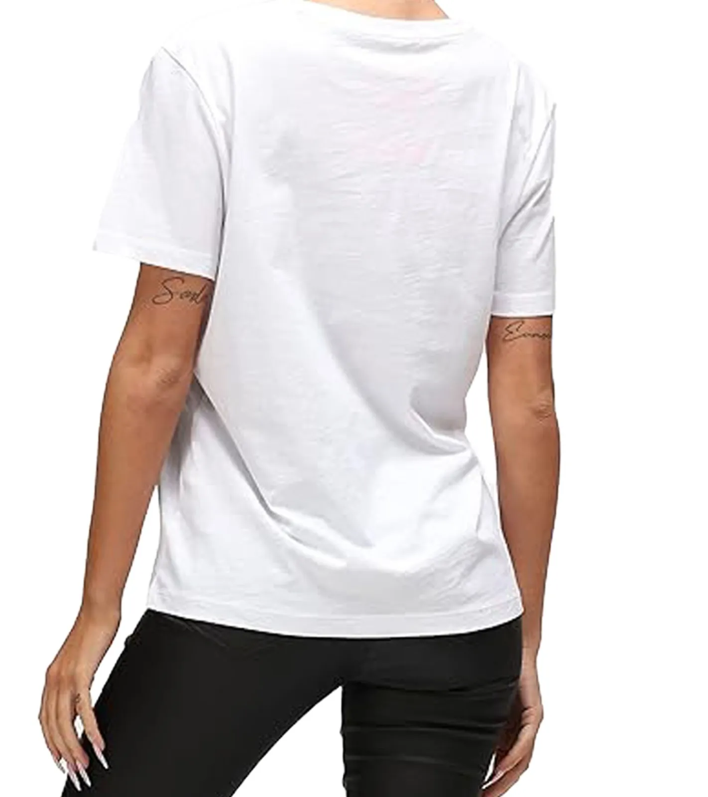 Tops & T-Shirts*RE:COVERED X Barbie Damen T-Shirt mit Barbie-Print Baumwoll-Shirt Rundhals RCBAR207 Weiß