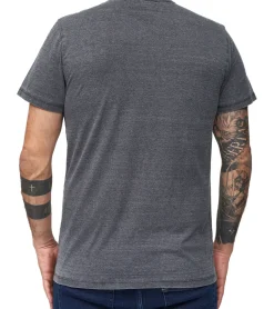 T-Shirts & Tank Tops*RE:COVERED X BUDWEISER Herren T-Shirt mit großem "King of Beers"-Print Alltags-Shirt Kurzarm-Shirt MMABI399 Grau