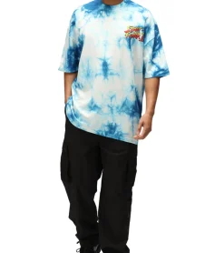 T-Shirts & Tank Tops*RE:COVERED X CAPCOM Herren T-Shirt mit Street Fighter Vega-Print Baumwoll-Shirt Rundhals-Shirt Oversized MMDIF1879 Blau