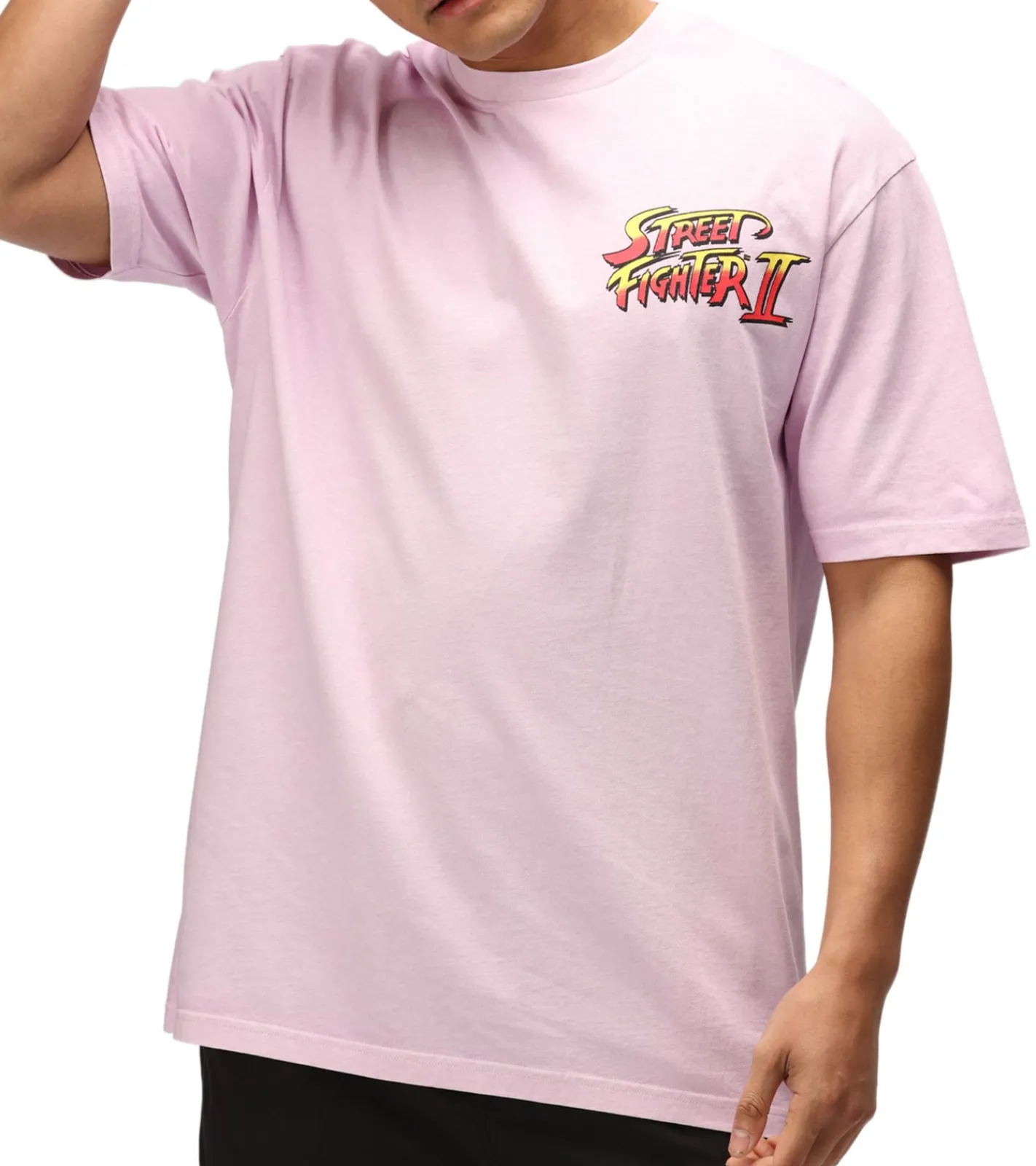 T-Shirts & Tank Tops*RE:COVERED X CAPCOM Herren T-Shirt mit Street Fighter Ryu-Print Baumwoll-Shirt Rundhals-Shirt MMDIF1873 Violett