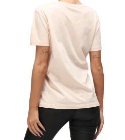 Tops & T-Shirts*RE:COVERED X DC Damen T-Shirt mit Girl Power Aufdruck Baumwoll-Shirt Rundhals-Shirt RCWARN614 Rosa