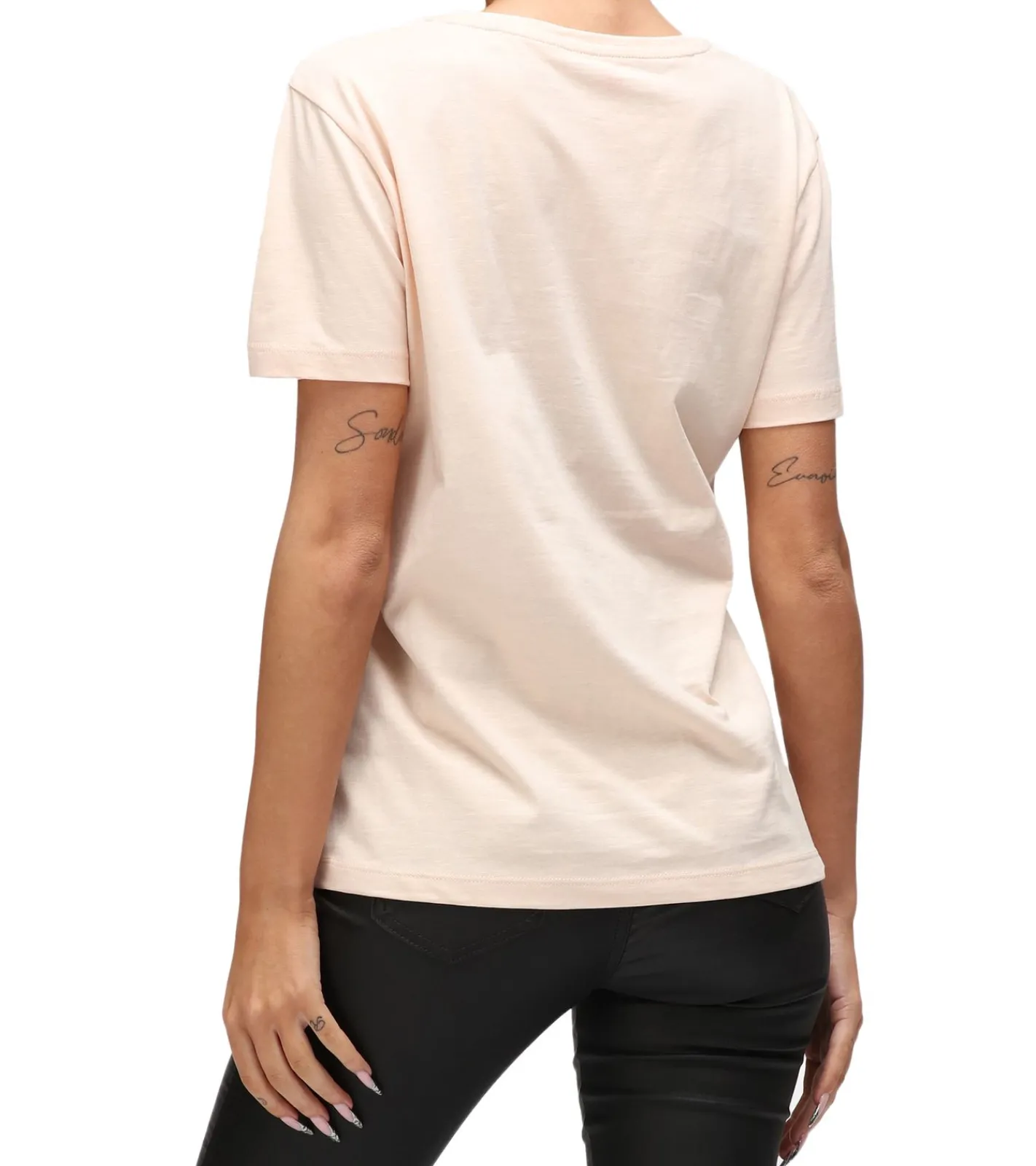 Tops & T-Shirts*RE:COVERED X DC Damen T-Shirt mit Girl Power Aufdruck Baumwoll-Shirt Rundhals-Shirt RCWARN614 Rosa