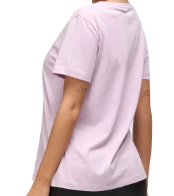 Tops & T-Shirts*RE:COVERED X Disney Damen T-Shirt mit Micky Maus Aufdruck Baumwoll-Shirt Rundhals-Shirt RCDIF2071 Flieder