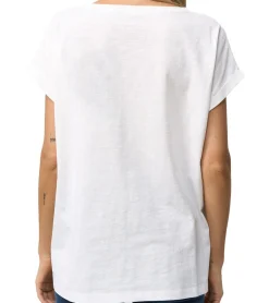 Tops & T-Shirts*RE:COVERED X Disney Damen T-Shirt mit Mickey Mouse Print Baumwoll-Shirt Rundhals-Shirt MMDIS2597 Wollweiß