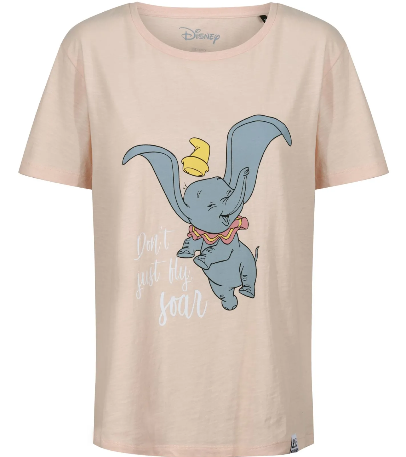 Tops & T-Shirts*RE:COVERED X Disney Damen T-Shirt mit Dumbo Print Baumwoll-Shirt Rundhals-Shirt RCDIF2069 Rosa