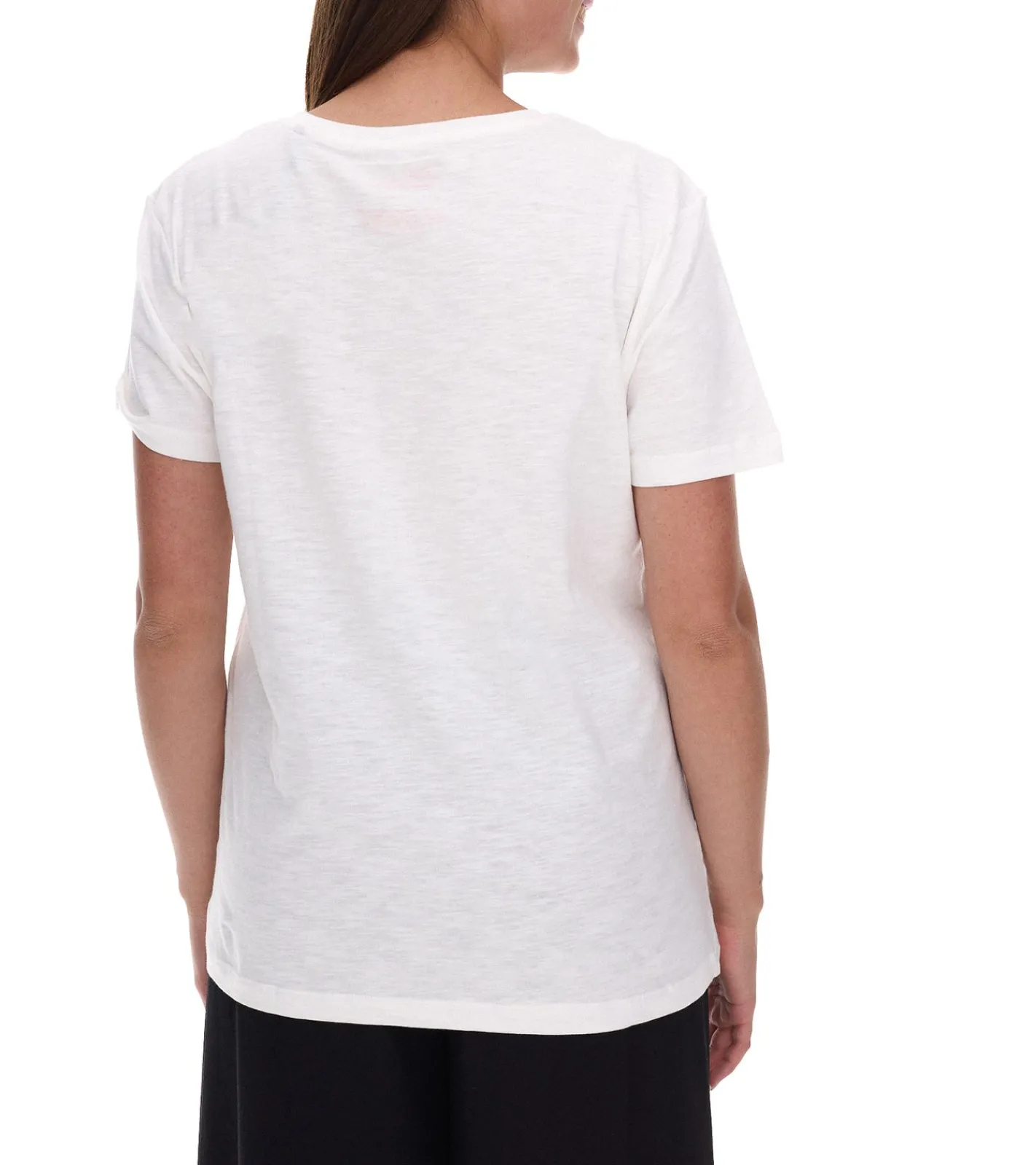 Tops & T-Shirts*RE:COVERED X Disney Damen T-Shirt mit Mickey Mouse Print Baumwoll-Shirt Rundhals-Shirt MMDIS2587 Wollweiß