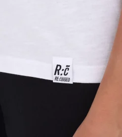 Tops & T-Shirts*RE:COVERED X Disney Damen T-Shirt mit Mickey Mouse and Friends Design Baumwoll-Shirt Rundhals-Shirt RCDIF2063 Weiß