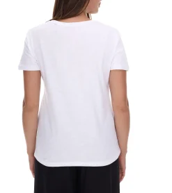 Tops & T-Shirts*RE:COVERED X Disney Damen T-Shirt mit Mickey Mouse and Friends Design Baumwoll-Shirt Rundhals-Shirt RCDIF2063 Weiß