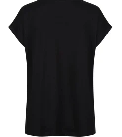 Tops & T-Shirts*RE:COVERED X Disney Damen T-Shirt mit Bambi und Klopfer Design Baumwoll-Shirt Rundhals-Shirt RCDIF2067 Schwarz