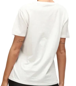 Tops & T-Shirts*RE:COVERED X Disney Damen T-Shirt mit Dumbo-Aufdruck Baumwoll-Shirt Rundhals-Shirt RCDIF2068 Woll-Weiß