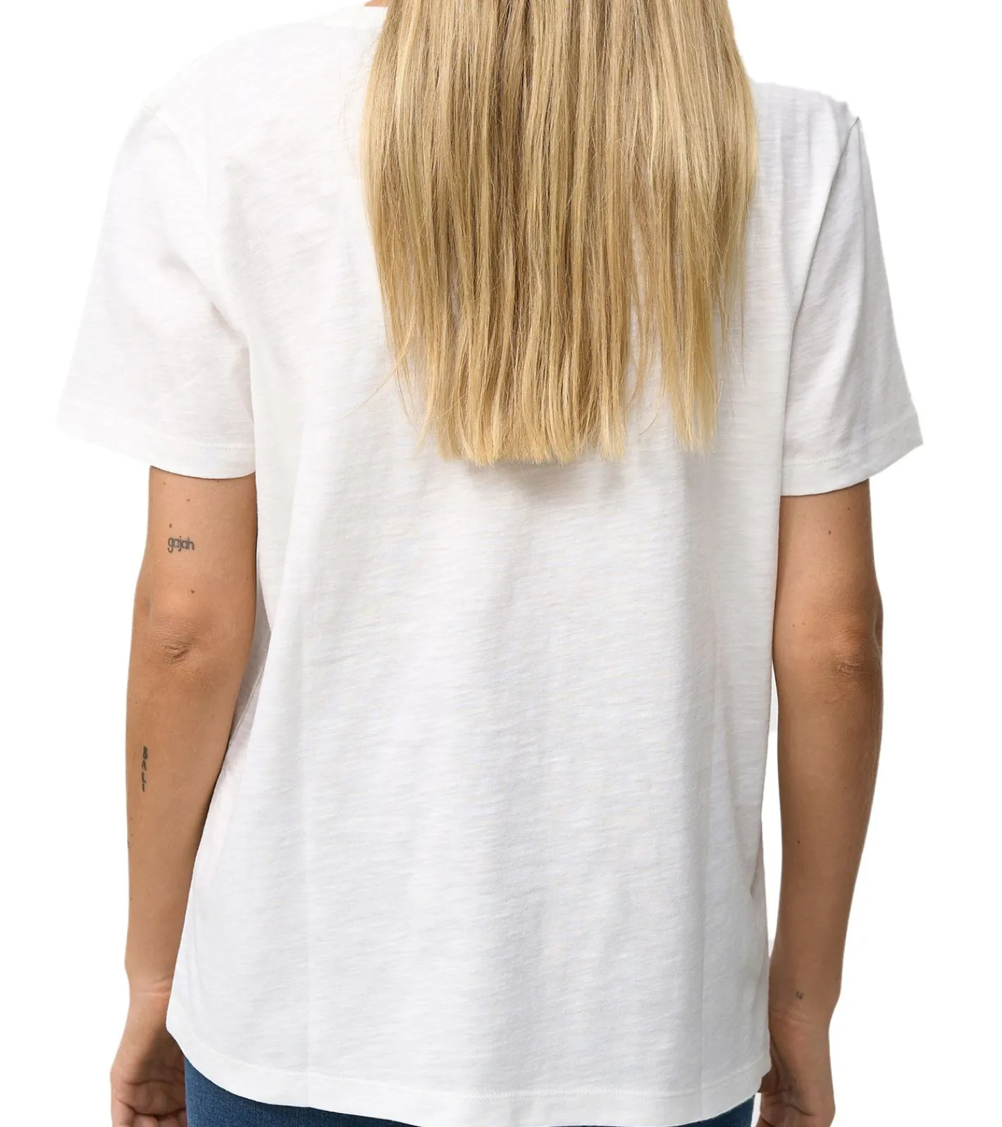 Tops & T-Shirts*RE:COVERED X Disney Damen T-Shirt mit Mickey Mouse Print Baumwoll-Shirt Rundhals-Shirt MMDIS2580 Woll-Weiß