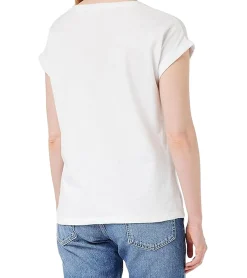 Tops & T-Shirts*RE:COVERED X Disney Damen T-Shirt mit Mickey Mouse 1928 Print Baumwoll-Shirt Rundhals-Shirt RCDIF2061 Weiß