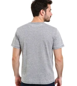 T-Shirts & Tank Tops*RE:COVERED X Disney Herren T-Shirt mit Panik Mickey Print Baumwoll-Shirt Rundhals-Shirt MMDIS2295 Grau