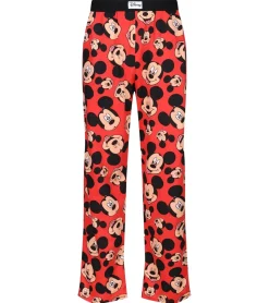 Nachtwäsche & Bademode*RE:COVERED X Disney Mickey Mouse Loungepants Herren Schlafanzug-Hose mit Mickey Mouse Print Baumwolle Pyjama-Hose RCDIF2103 Rot