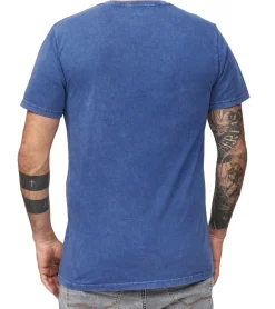 T-Shirts & Tank Tops*RE:COVERED X FIFA Worldcup 1950 Herren T-Shirt mit großem Brazil-Emblem-Print Baumwoll-Shirt Kurzarm-Shirt PCFFA124 Blau