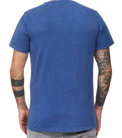 T-Shirts & Tank Tops*RE:COVERED X FIFA Worldcup 1966 Herren T-Shirt mit großem Poster-Print Baumwoll-Shirt Kurzarm-Shirt PCFFA122 Blau