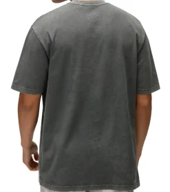 T-Shirts & Tank Tops*RE:COVERED X Grateful Dead Herren T-Shirt mit großem Bandlogo Baumwoll-Shirt Kurzarm-Shirt RCWBROS169 Grau