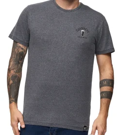 T-Shirts & Tank Tops*RE:COVERED X GUINESS Herren T-Shirt mit kleinem Logo Alltags-Shirt Baumwoll-Shirt Kurzarm-Shirt AKGUIN235 Grau