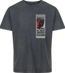 T-Shirts & Tank Tops*RE:COVERED X HAMMER Horror Frankenstein Curse Herren T-Shirt mit großem Rücken-Print Baumwoll-Shirt RCSTC111 Schwarz