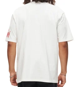 T-Shirts & Tank Tops*RE:COVERED X HAMMER The Mummy Herren T-Shirt mit großem Front-Print Baumwoll-Shirt RCSTC109 Ecru-Weiß