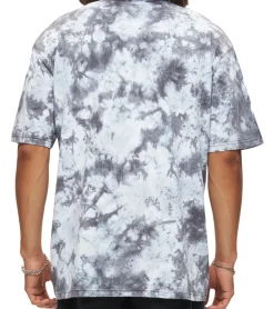 T-Shirts & Tank Tops*RE:COVERED X John Carpenter`s Halloween Herren T-Shirt im Batikmuster Rundhals-Shirt Fan-Shirt RCSTC117 Grau/Weiß