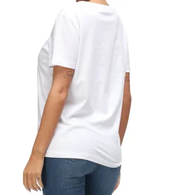 Tops & T-Shirts*RE:COVERED X Looney Tunes Damen T-Shirt mit THATS ALL FALKS Schriftzug Baumwoll-Shirt Rundhals-Shirt RCWARN6612 Weiß