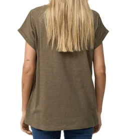 Tops & T-Shirts*RE:COVERED X MARVEL Damen T-Shirt mit Black Widow Aufdruck Baumwoll-Shirt Kurzarm-Shirt MMMARV1121 Khaki