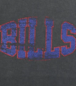 Pullover & Sweater*RE:COVERED X NFL Herren Kapuzen-Pullover mit 窶寂撮uffalo Bills Schriftzug Baumwoll-Hoody Langarm-Shirt RCNFL1316B Grau