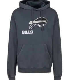Pullover & Sweater*RE:COVERED X NFL Herren Kapuzen-Pullover mit 窶撮uffalo Bills Logo Baumwoll-Hoody Langarm-Shirt RCNFL1318B Grau
