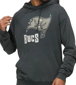 Pullover & Sweater*RE:COVERED X NFL Herren Kapuzen-Pullover mit 窶撒ampa Bay Buccaneers Logo Baumwoll-Hoody Langarm-Shirt RCNFL1318C Grau