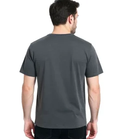 Große Größen|T-Shirts & Tank Tops*RE:COVERED X NFL Herren T-Shirt Green Bay Packers Logo-Schriftzug Baumwoll-Shirt Rundhals-Shirt RCNFL1317E Grau