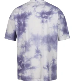 Tops & T-Shirts|T-Shirts & Tank Tops*RE:COVERED X NFL Herren T-Shirt Minnesota Vikings Logo-Schriftzug Baumwoll-Shirt Rundhals-Shirt RCNFL1390 Weiß/lila