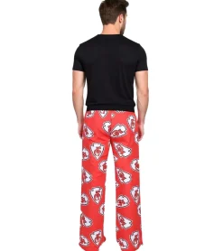 Nachtwäsche & Bademode*RE:COVERED X NFL Kansas City Chiefs Loungepants Herren Schlafanzug-Hose mit Team-Logo Baumwolle Pyjama-Hose RCNFL1400 Rot