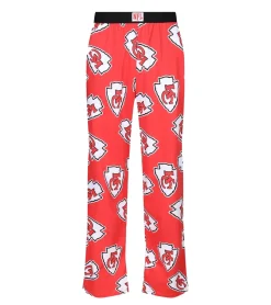 Nachtwäsche & Bademode*RE:COVERED X NFL Kansas City Chiefs Loungepants Herren Schlafanzug-Hose mit Team-Logo Baumwolle Pyjama-Hose RCNFL1400 Rot